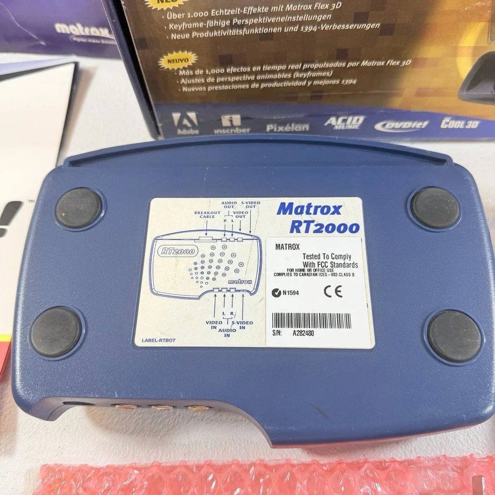 Matrox RT2000 Mega Pack Kit V 2.0 Realtime Editing W/ Adobe Premiere 6.0